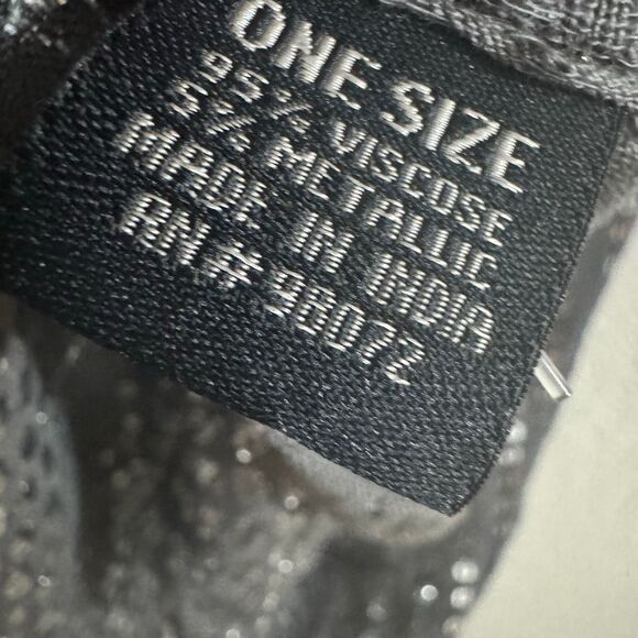 Silver Metallic Sequin Infinity Scarf - Picture 7 of 7